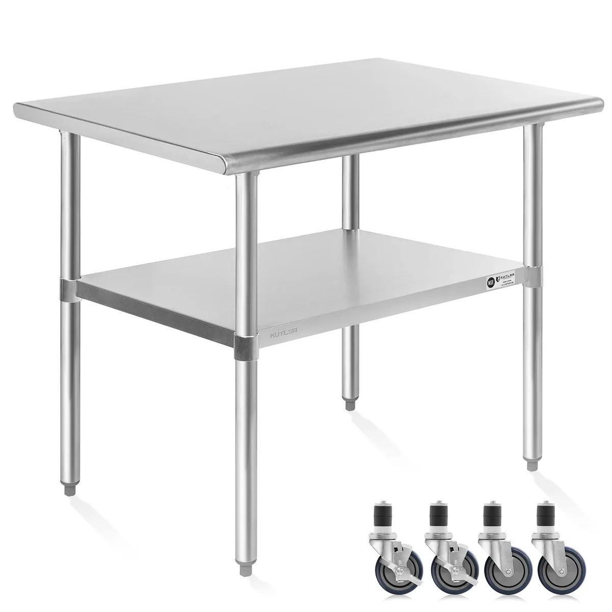 Kutler Kutler KT_12-WT3048-GB food service table 30" x 48" 18-gauge 430 stainless steel — product photo