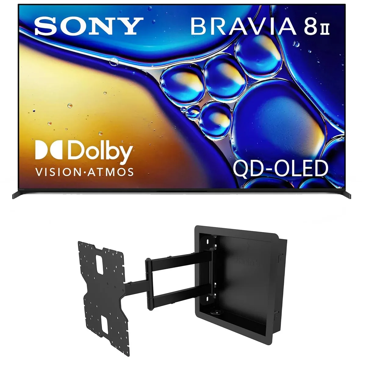 Sony Sony K65XR80M2 65" Bravia 8 QD-OLED 4K 120Hz Google TV + Kanto R400 Mount — product photo