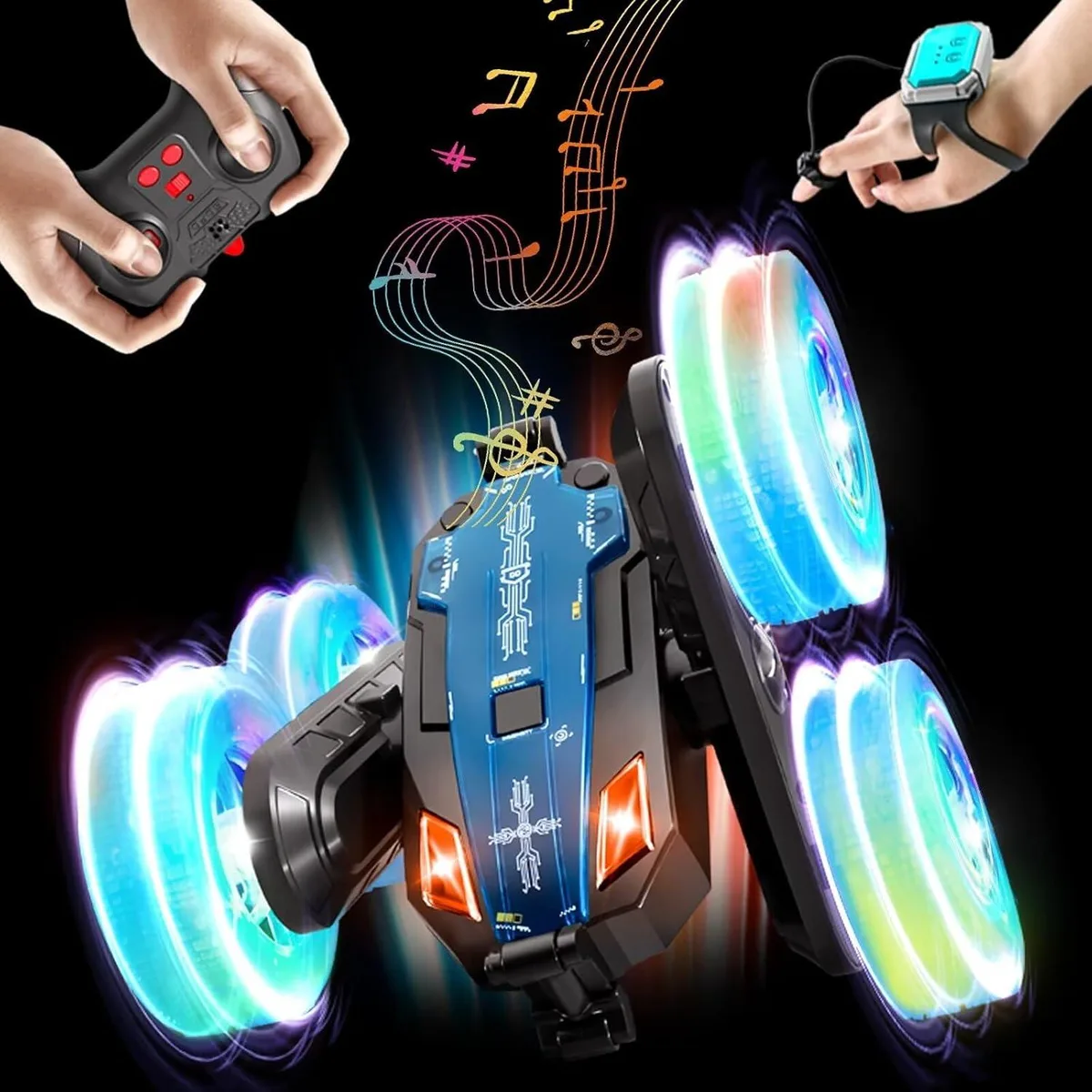 usbroway usbroway RC Stunt Car 2.4GHz 40m 360° Blue — product photo
