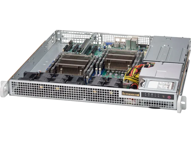 Supermicro Supermicro CSE-514-R407C 1U server chassis 16.9" 400W redundant — product photo
