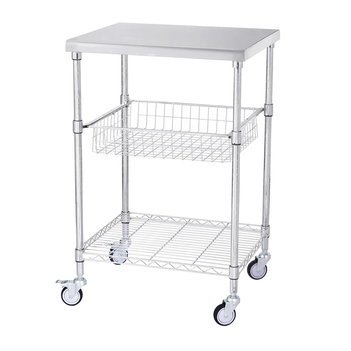 VEVOR VEVOR B1Q01001 3-Tier Steel Utility Cart 470 lbs — product photo