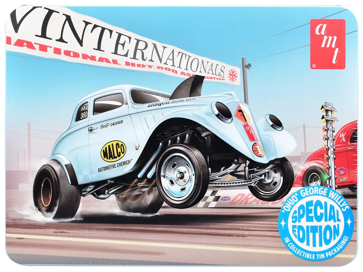 auto world Auto World AMT1513 1933 Willys Gasser Ohio George 1/25 Scale Model Kit hobby collectible — product photo