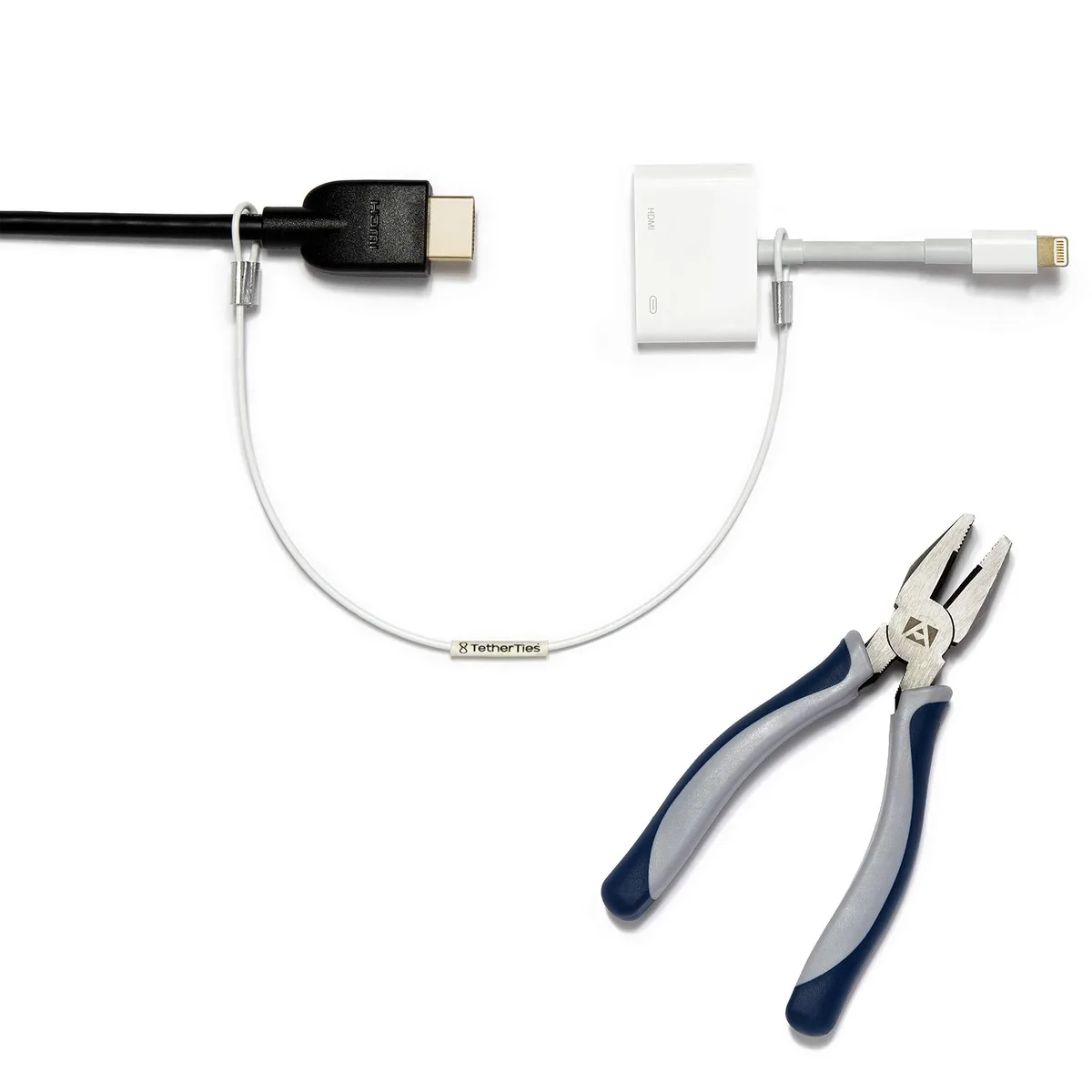 Alphacool Alphacool TetherTies 2 in 1 accessory anti-theft cable lock 110 lbs break strength — product photo