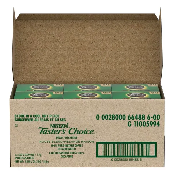 Nestle Nestle 11005994 Taster's Choice Decaf Stick Pack 0.06 oz 80/Box 66488CT cleaning — product photo