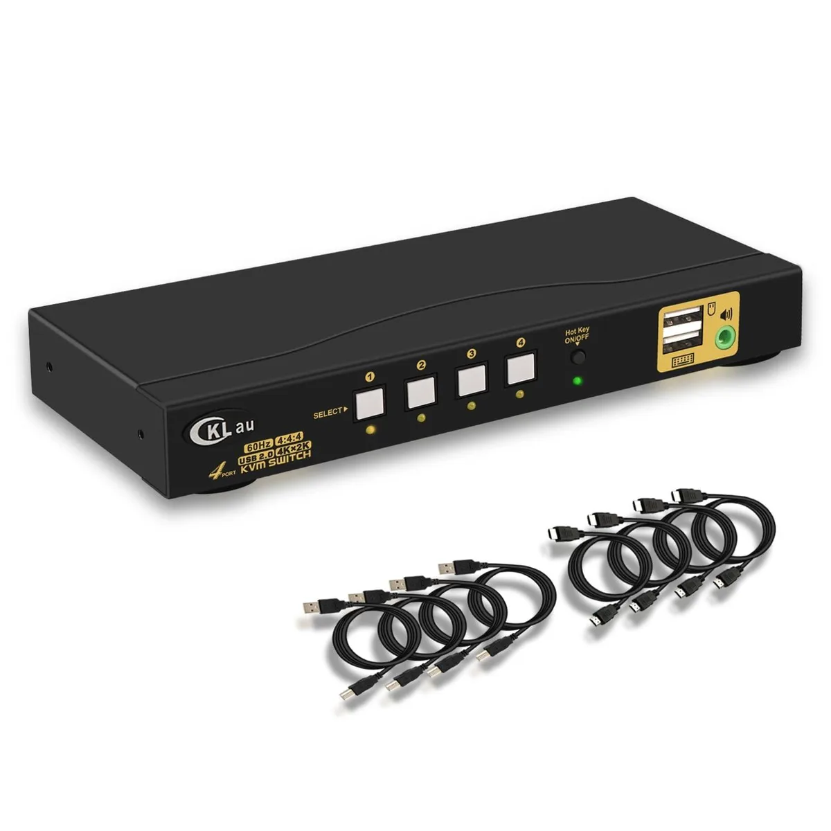  CKLau CKLau-64Hua 4-Port HDMI KVM Switch 4K@60Hz — product photo