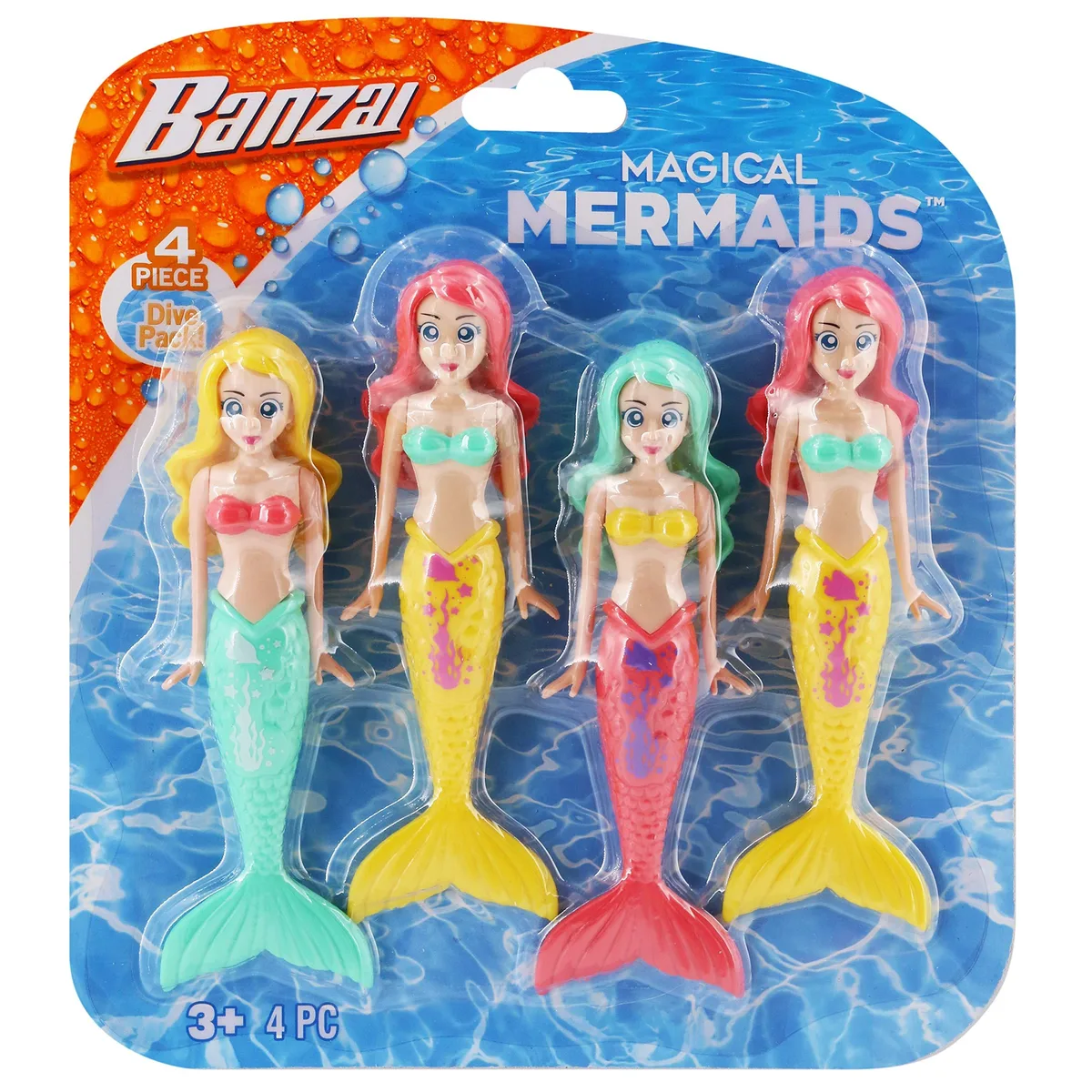  Banzai Dive Mermaids 4pc 5.5in — product photo