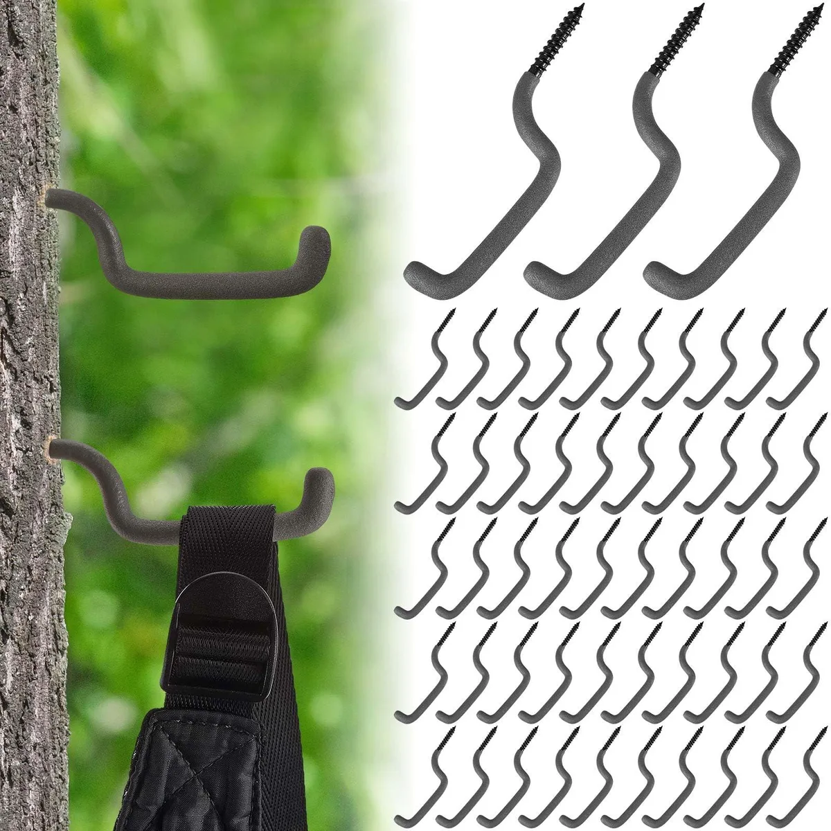 DNBeffulgent DNBeffulgent Bow Hanger Hook SSU3787 10 Pack 4.5 x 1.5 Inch Gray — product photo