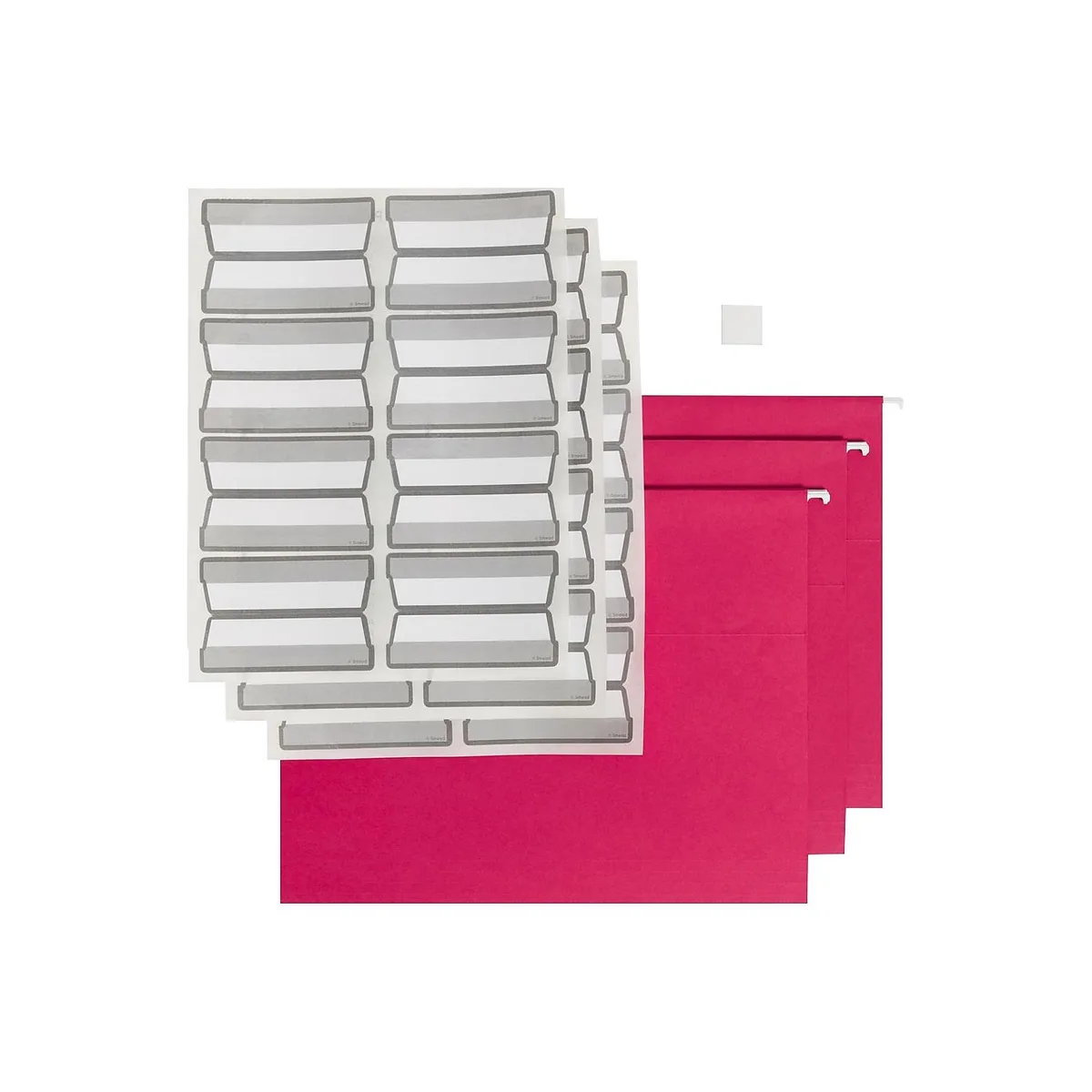 Smead Smead SMD64197 Protab 10% Recycled Hanging File Folder 3-Tab Letter Size Red 20/Box — product photo