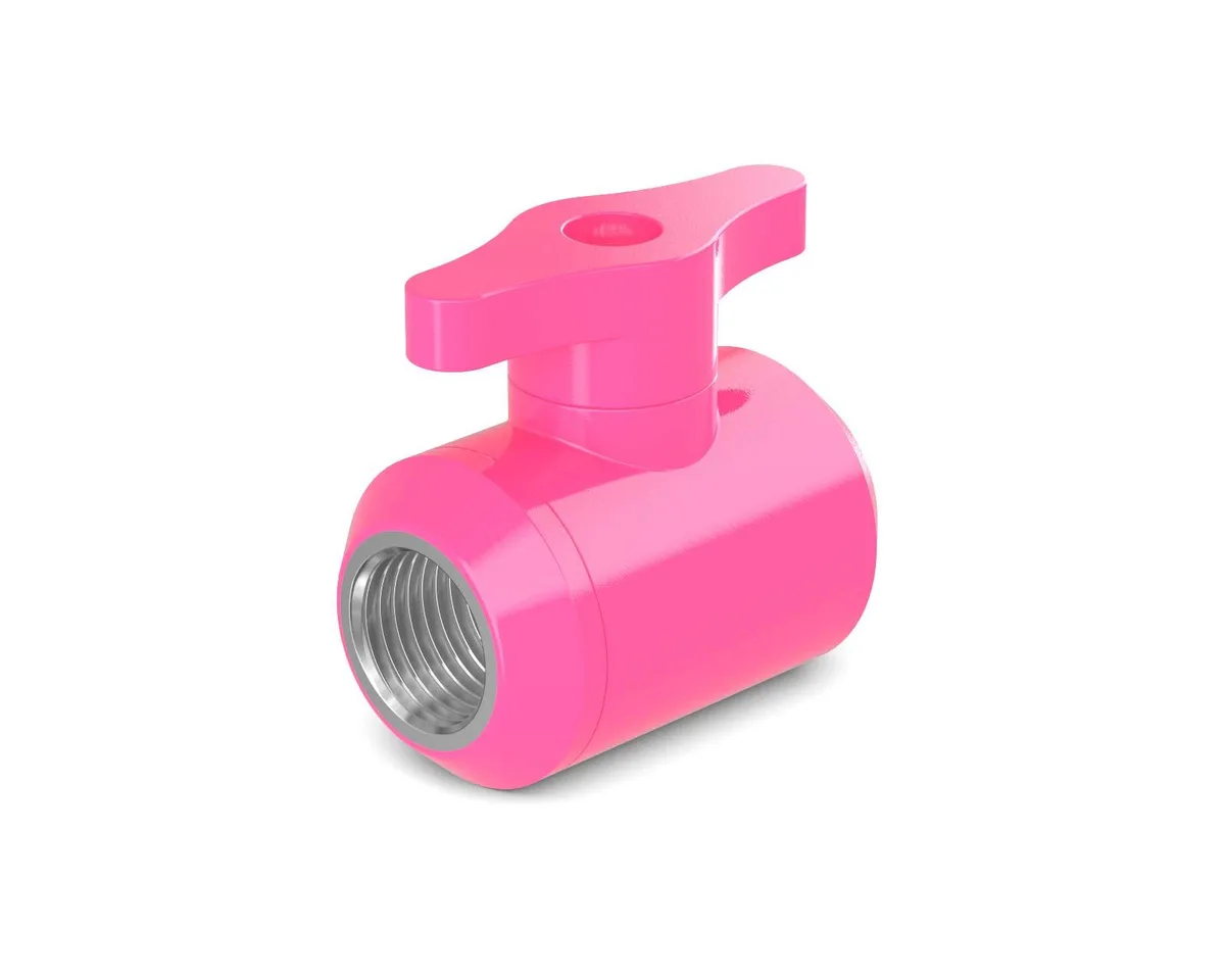 PrimoChill PrimoChill Female-Female G 1/4 Drain Valve Ball Valve DIY Cooling — product photo