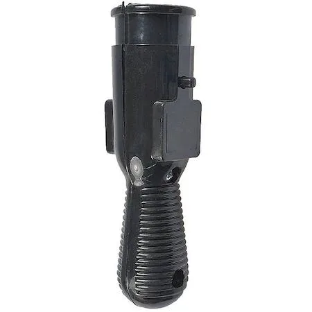 Incandescent handle assembly, grey plastic body, metal contacts