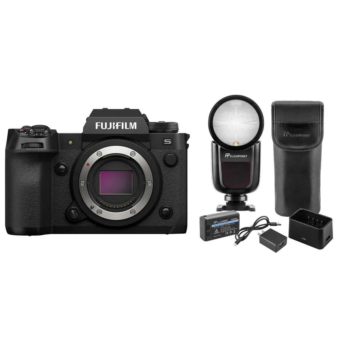 FUJIFILM FUJIFILM X-H2S Mirrorless Digital Camera Body with Flash Kit — product photo