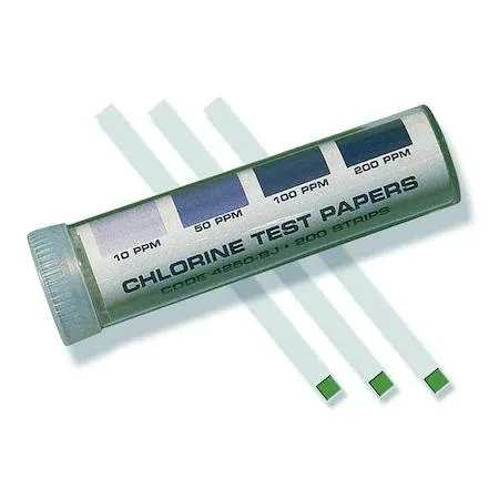 White rectangular test strips in a pack of 200