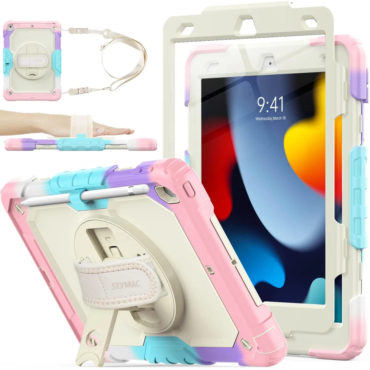  Speck iPad 9th/8th/7th Gen 10.2 Case Yellowish+Pink — product photo