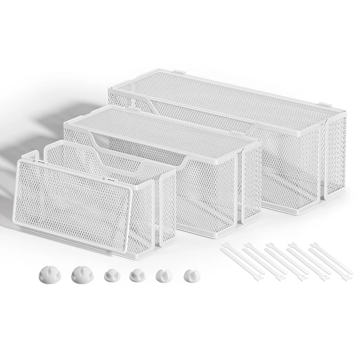  Marbrasse 3p Cable Management Box 3 Pack White — product photo