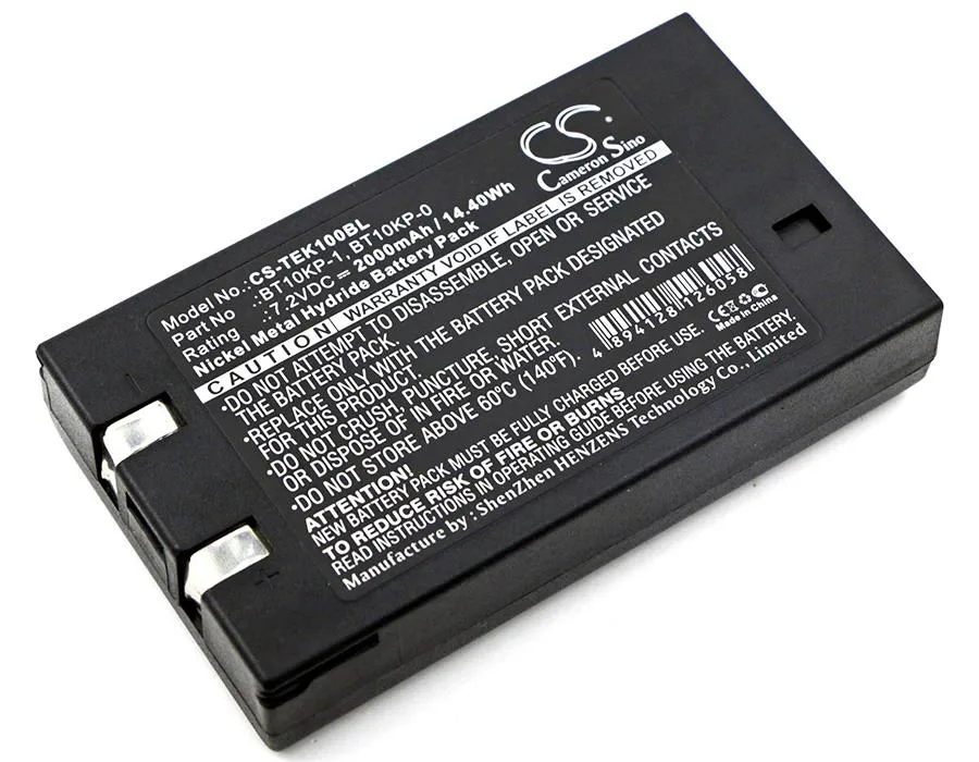 Small rectangular battery pack with plastic casing and wire connector