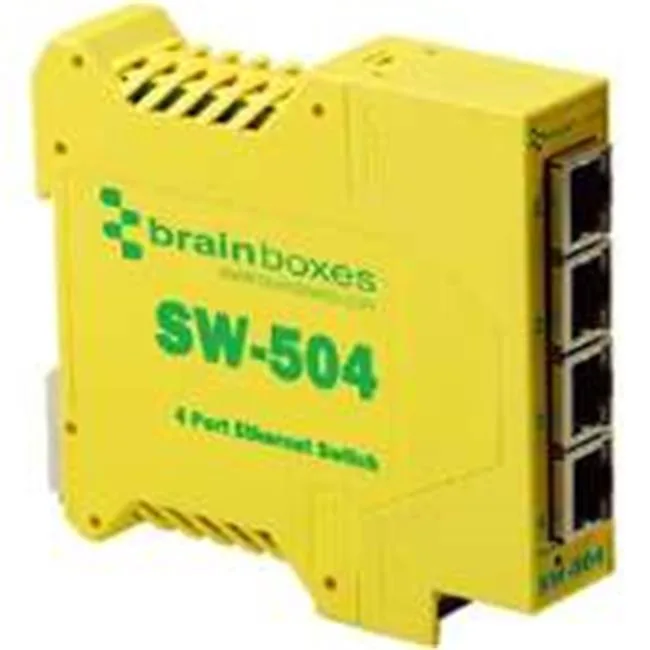 Brainboxes Brainboxes SW-504 Industrial 4-Port Unmanaged Ethernet Switch — product photo