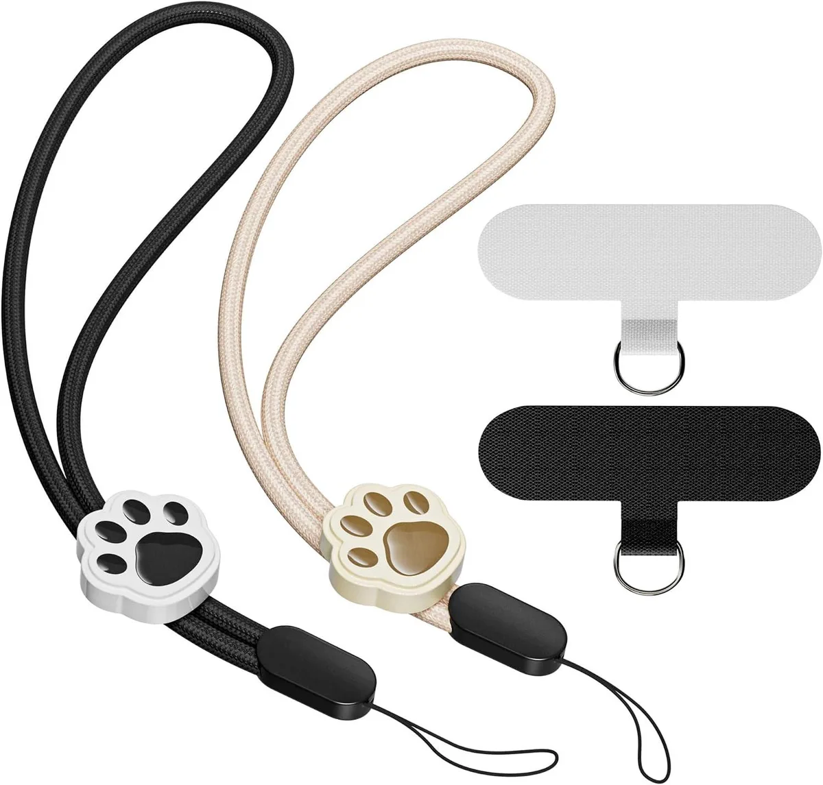 Black adjustable nylon wrist strap with plastic buckle and loop attachment