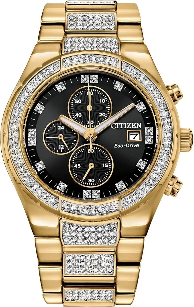 Citizen Citizen CA0752-58E Eco-Drive Chronograph 42 mm Gold-tone Stainless Steel Black Dial 50 m WR — product photo