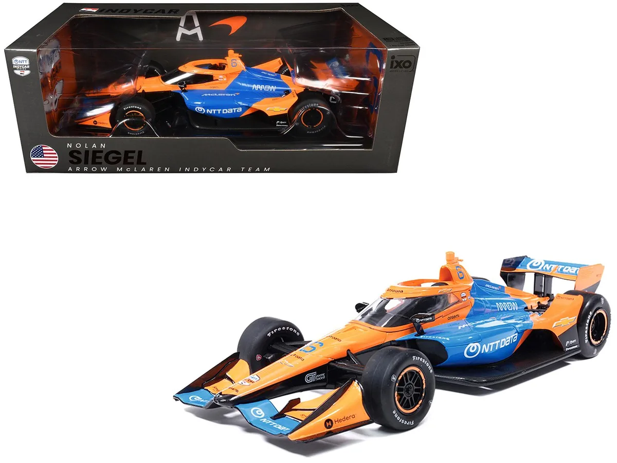 Ixo Models Ixo Models Dallara IndyCar #6 Nolan Siegel NTT Data Arrow McLaren 2026 1/18 Diecast Hobby Collectible — product photo