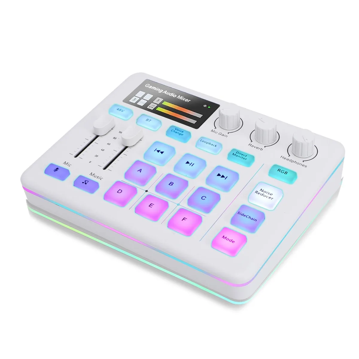 WODHMIEY Portable Audio Mixer White 52 x 180 mm 500 g — product photo