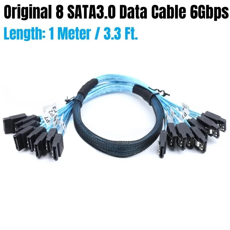 YEPLOOK YEPLOOK 4 SATA 3.0 1M 3.3FT 7Pin 6Gbps Blue sata cable — product photo