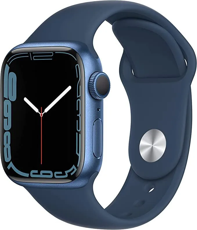 Apple Apple Watch Series 7 GPS LTE 41mm Blue Aluminum Abyss Blue Sport Band — product photo