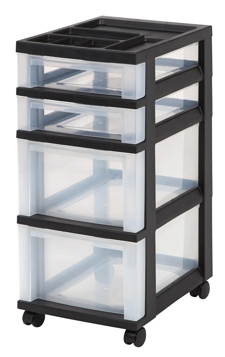 IRIS IRIS 116827 file cabinet 4-drawer 12 x 14 x 26 in black — product photo