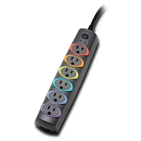 Kensington Kensington SmartSockets K62144NA 6-Outlet 8ft 1260J Surge Protector — product photo
