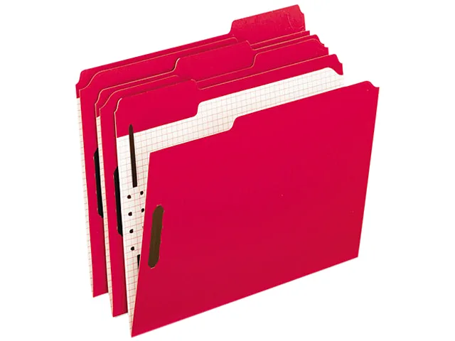 TOPS TOPS 21319 file folder, red, 2 fasteners, 11 pt stock — product photo