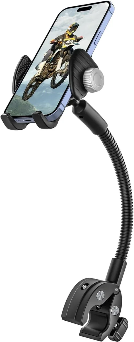 Keyence Keyence Gooseneck Phone Mount 13 inch arm 360° rotation clamp .5 to 1.6 inch — product photo