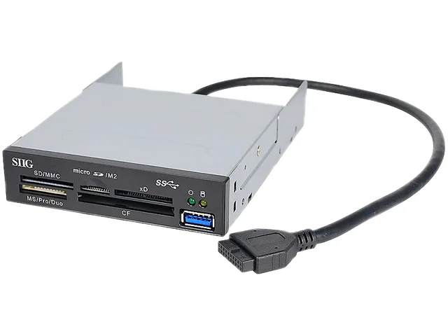 SIIG, Inc SIIG, Inc JU-MR0A11-S1 USB 3.0 3.5" Bay Card Reader — product photo