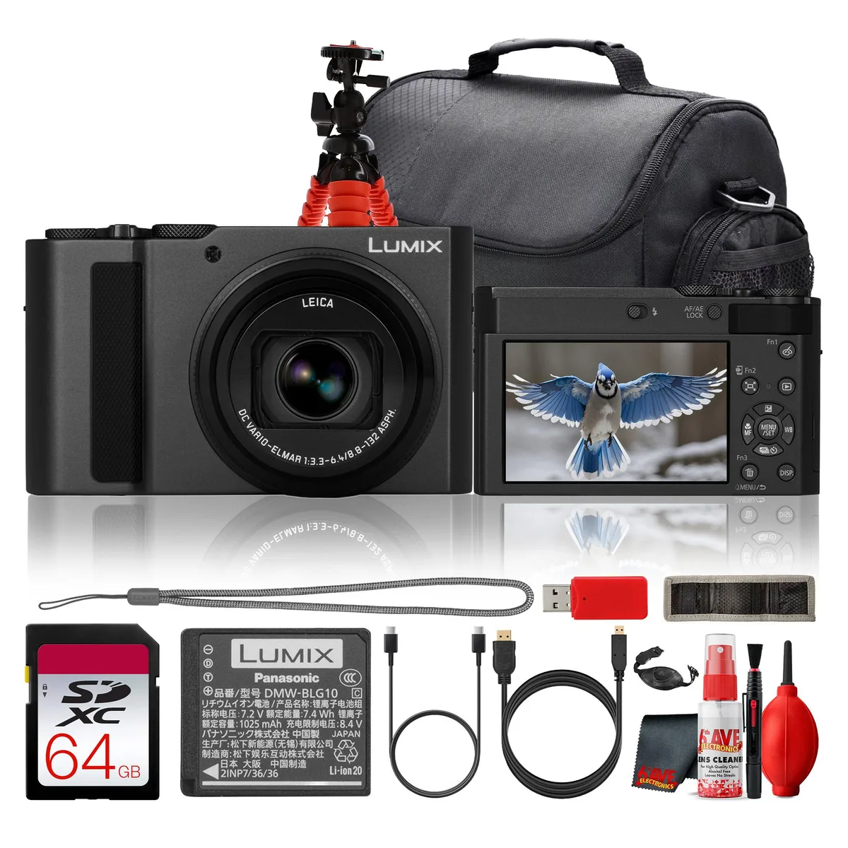 Panasonic Panasonic Lumix DC-ZS300 Travel Camera Kit 20.1MP 15x 24-360mm 64GB — product photo
