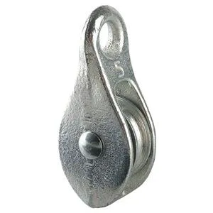 Peerless ductile iron pulley block with steel sheave and fixed eye attachment