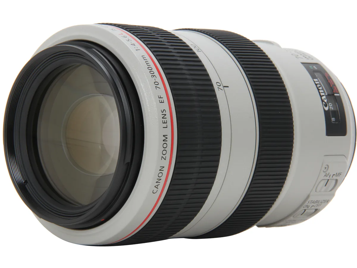 Canon Canon 4426B002 EF 70-300mm f/4-5.6L IS USM camera lens White — product photo