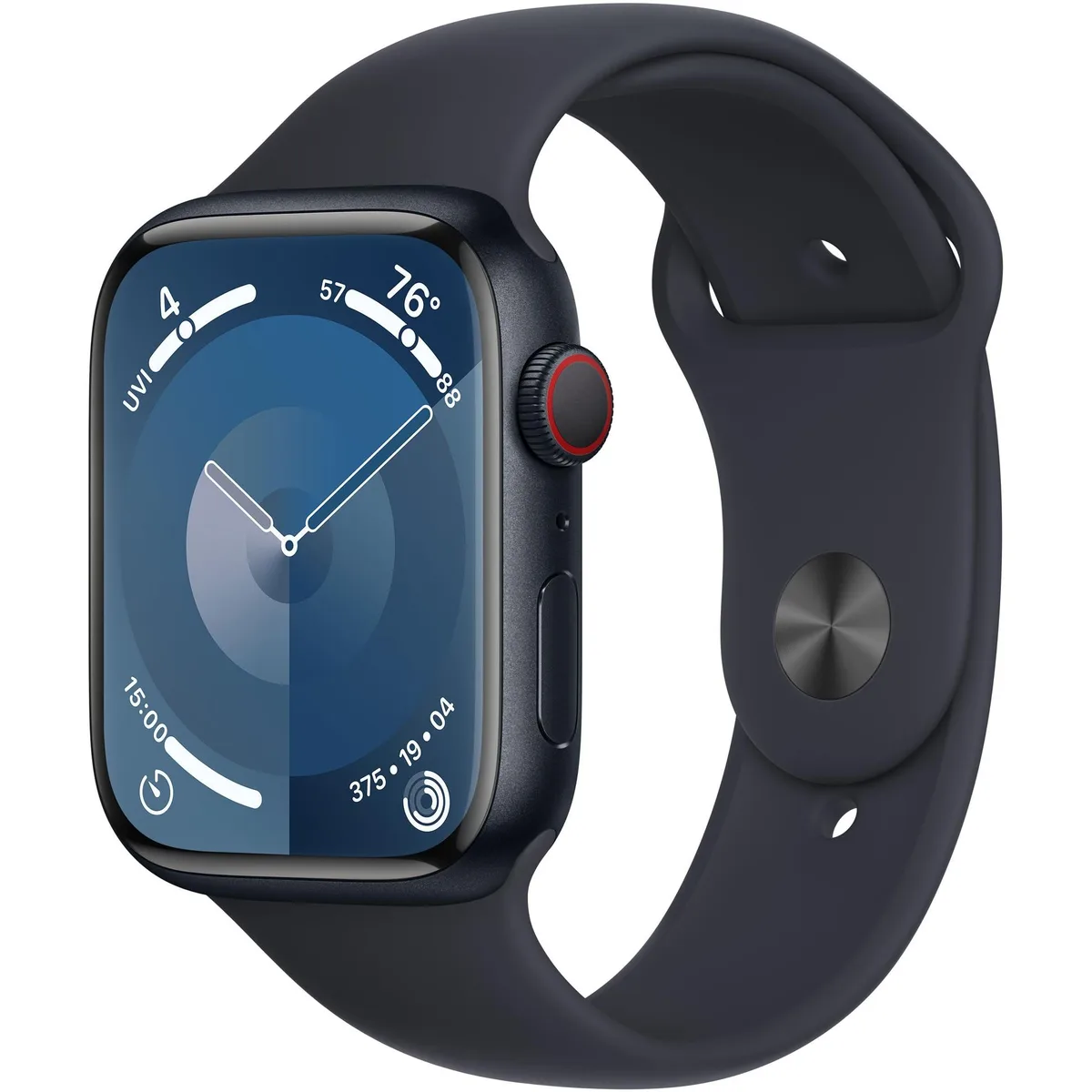 Apple Apple Watch Series 9 45mm GPS Cellular Aluminum Midnight Sport Band — product photo