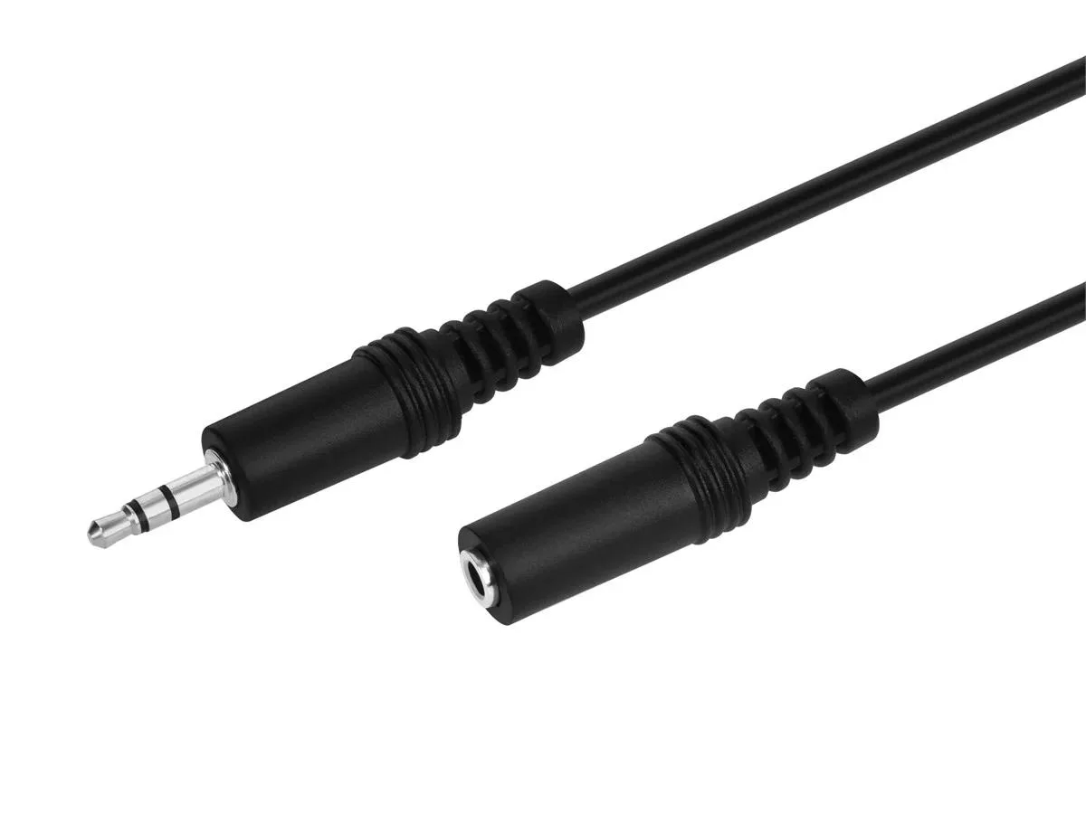 Monoprice Inc. Monoprice 100650 3.5 mm stereo extension cable 25 ft black — product photo