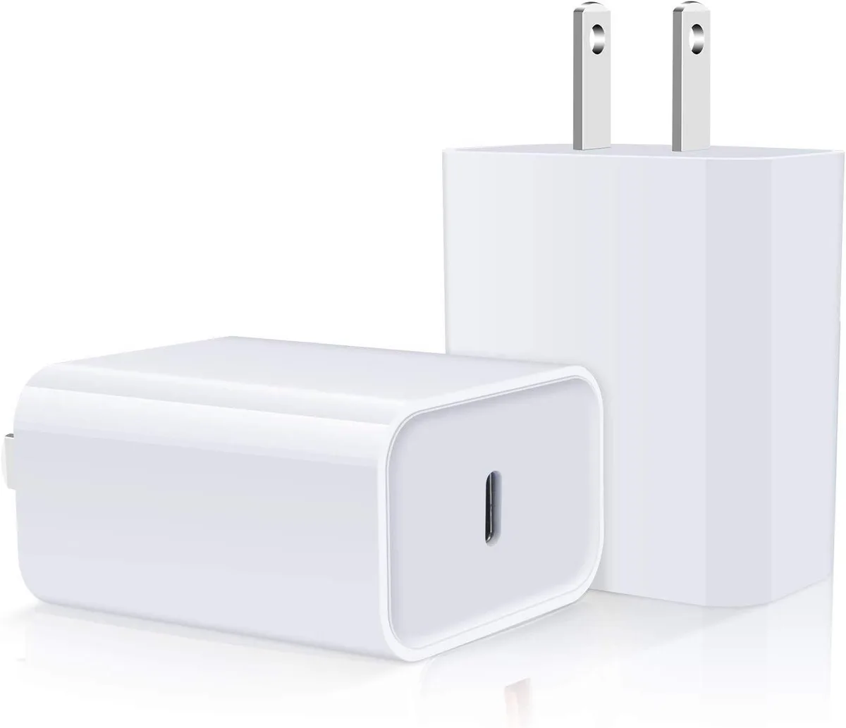 ONITOON ONITOON 20W USB-C Wall Charger 2-Pack for iPhone 16e 17 Air 17 Pro 17 Pro Max 16 Pro — product photo