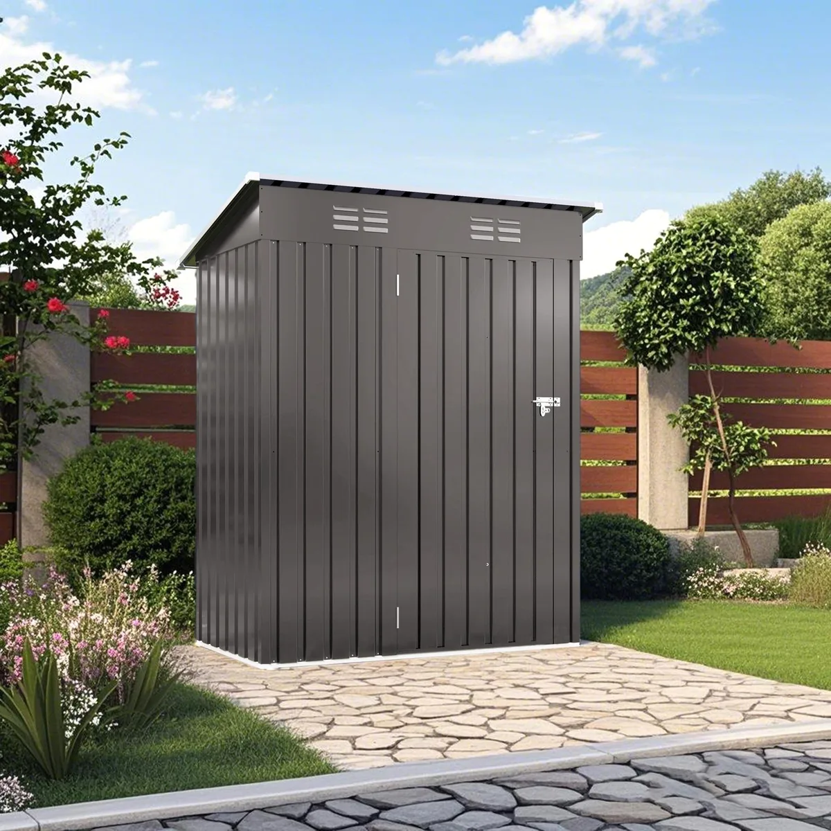 tuphen tuphen Metal Trellis Gray 60.24×35.04×72.44 in — product photo