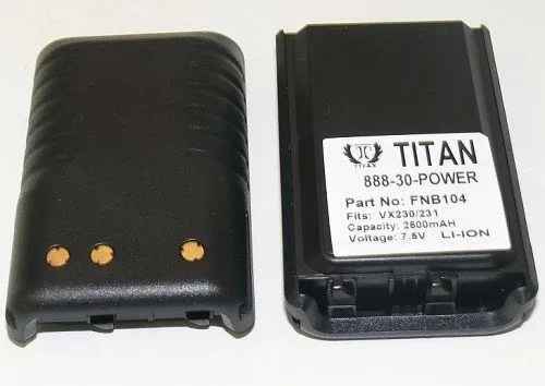BatteryJack inc. BatteryJack inc. 2-pack 2200mAh Li-ion battery for Vertex Standard VX-230 VX-231 — product photo