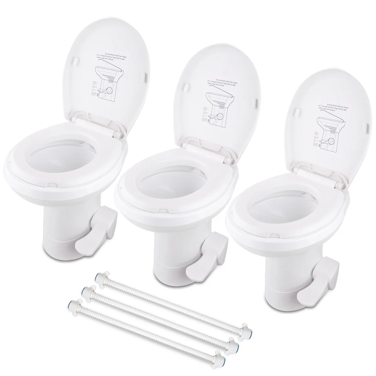 Yescom USA, Inc. Yescom USA, Inc. 22GFT001-37-07.V1X3 toilet 20" high profile 3-pack — product photo