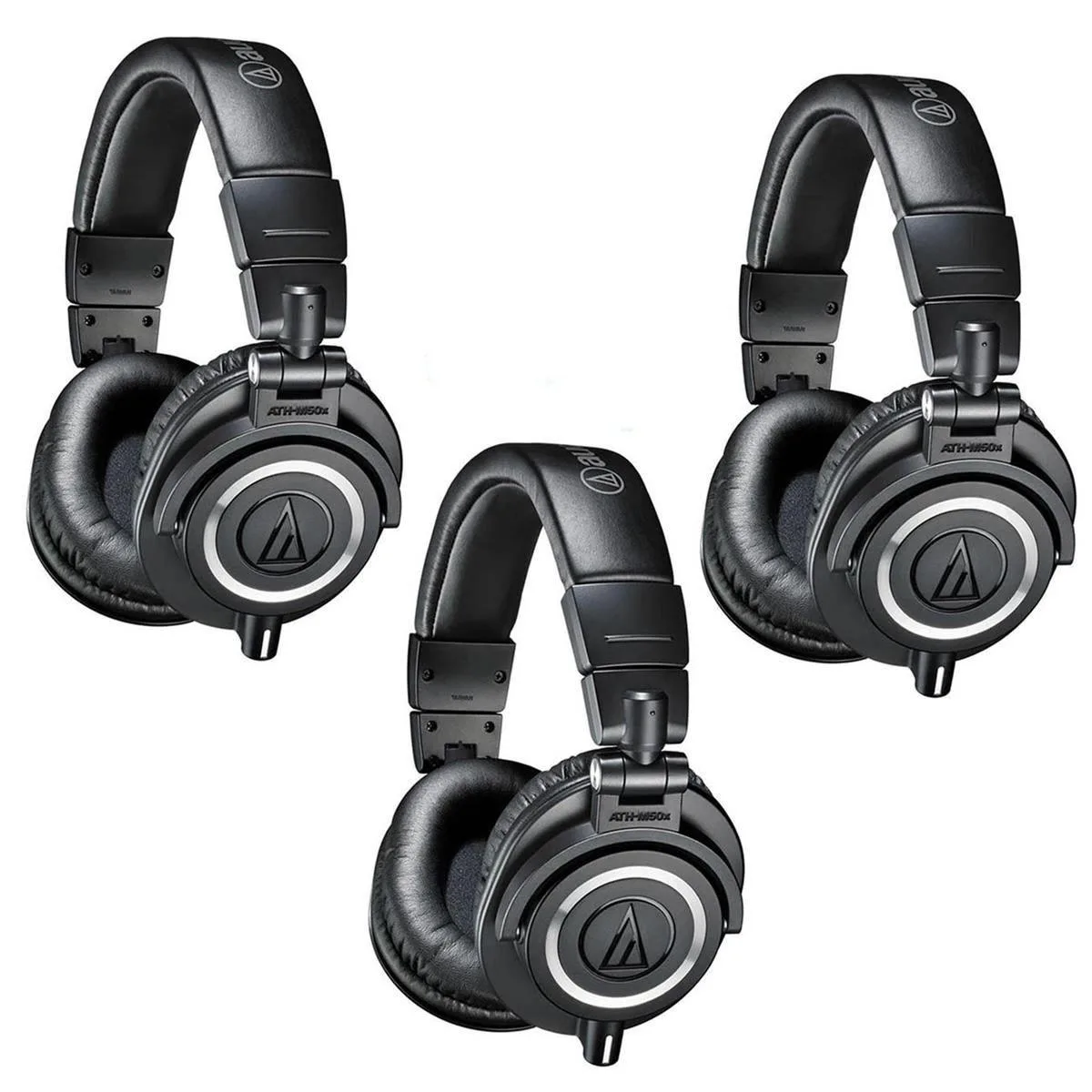 Audio-Technica Audio-Technica ATH-M50x Professional Monitor Headphones Black 3 Pack — product photo