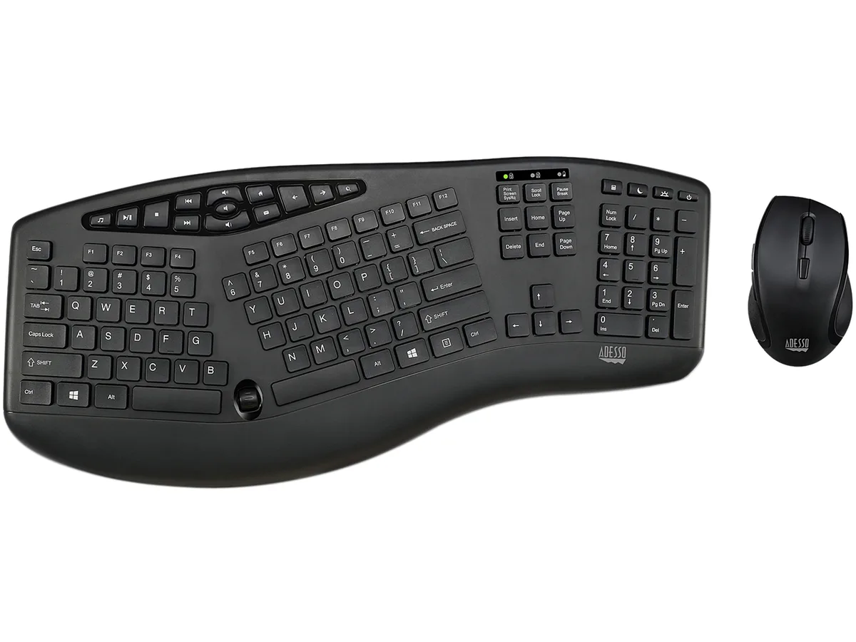 Adesso Adesso WKB-1600CB Wireless Ergonomic Keyboard with Mouse — product photo