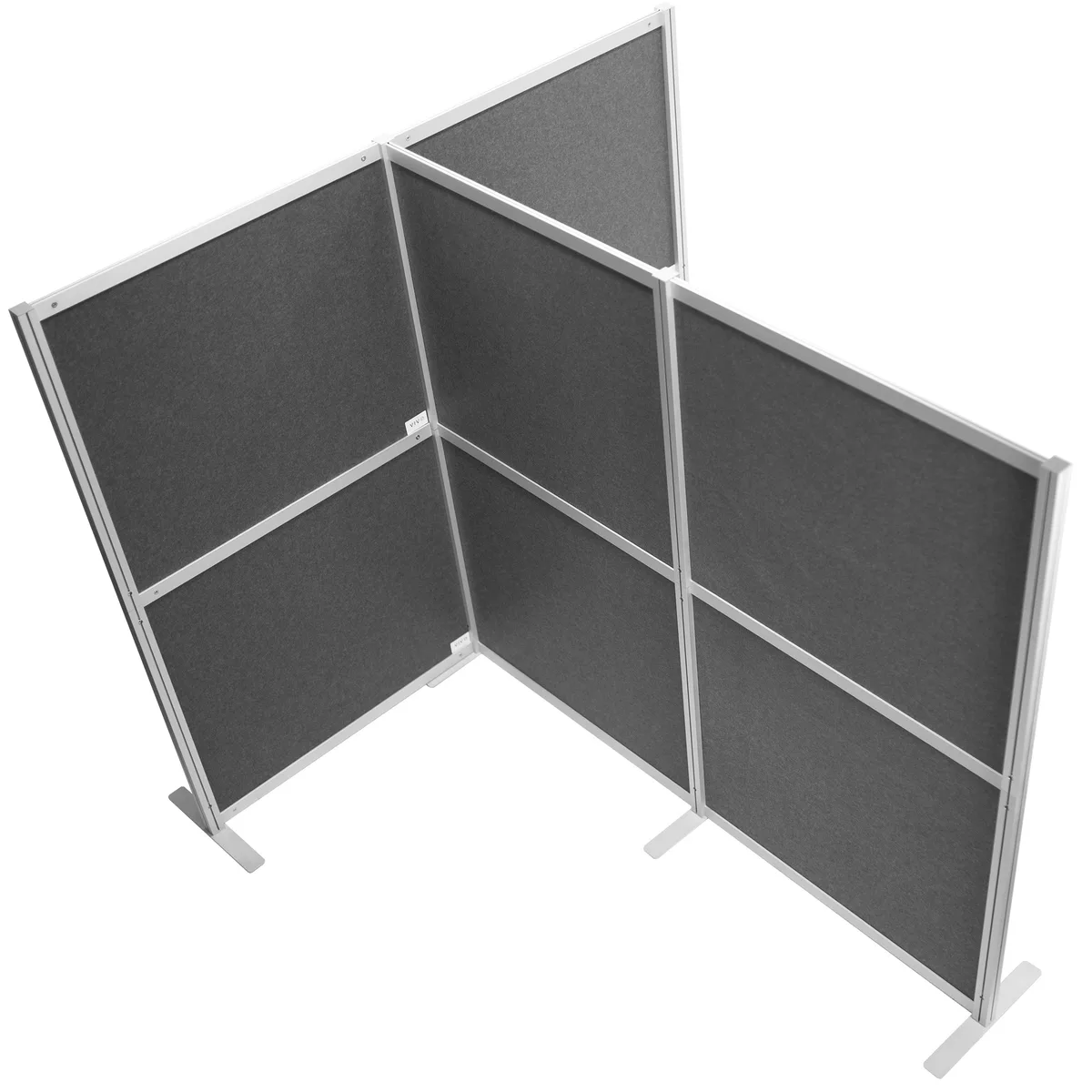 VIVO VIVO T-Shaped Modular Wall System, 4 PET Panels, Dark Gray — product photo