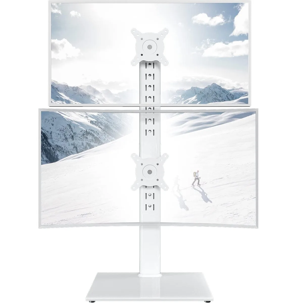 Batianda Batianda Vertical Dual Monitor Stand White HT05W-002 — product photo