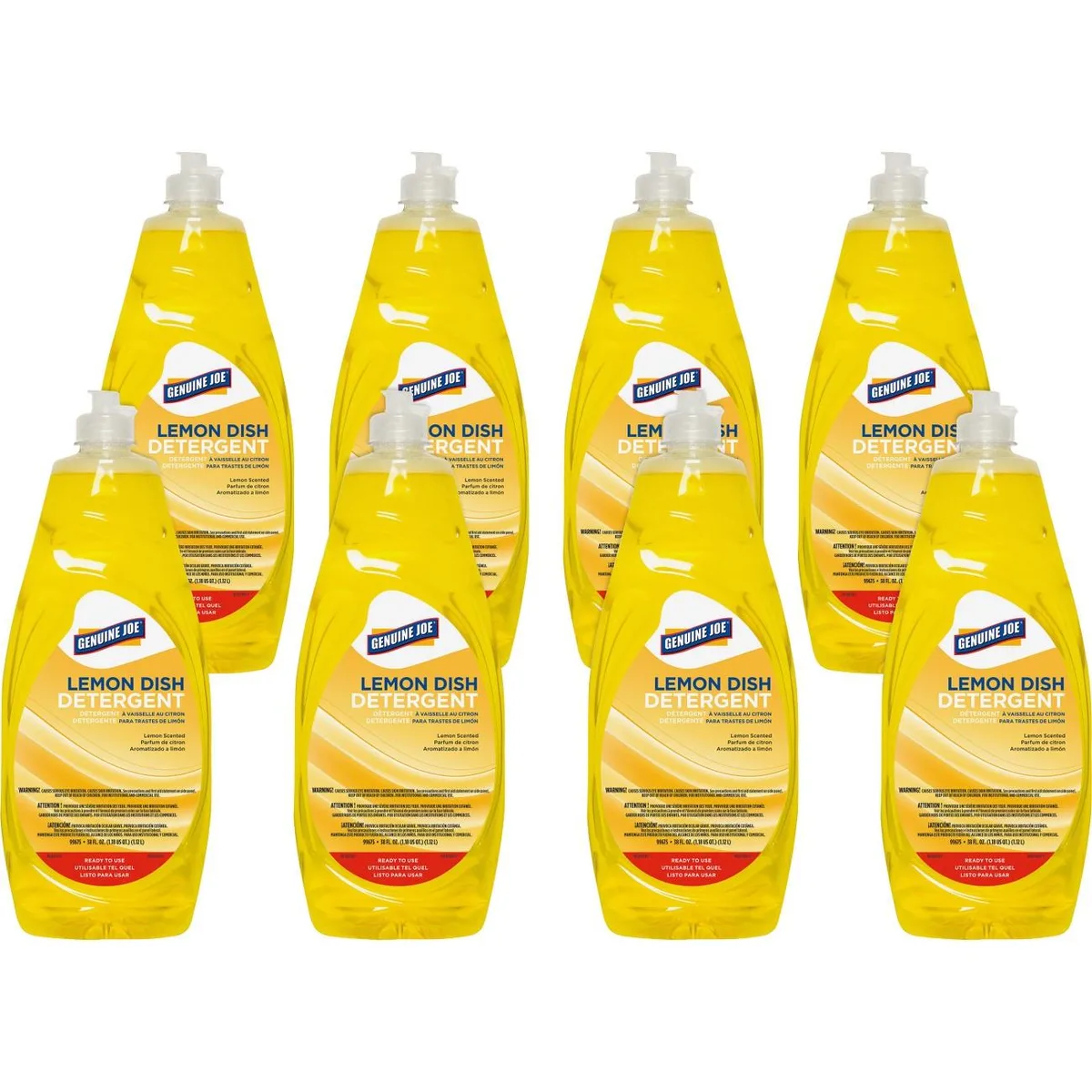 Genuine Joe Genuine Joe 99675CT Lemon Dish Detergent 8 Carton — product photo