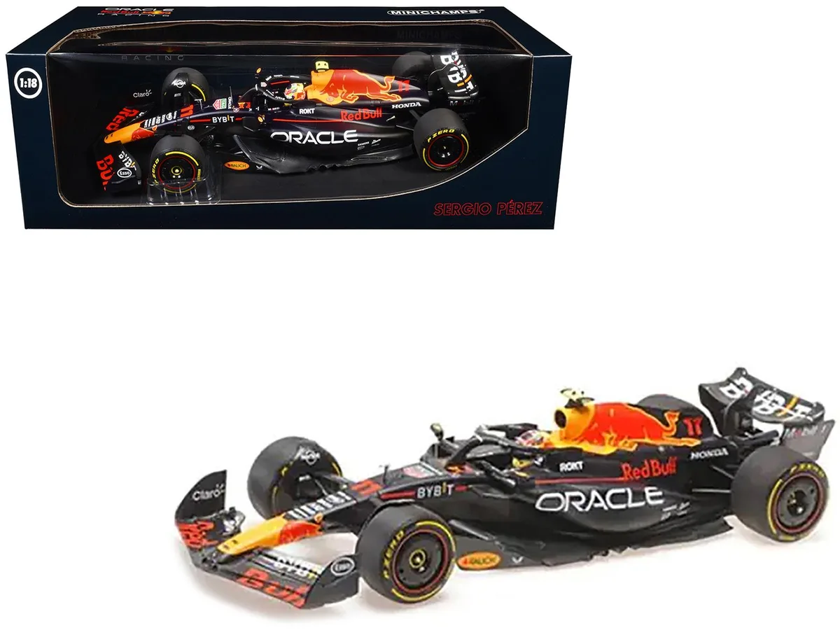 Minichamps Minichamps Red Bull RB19 #11 Oracle 2nd Place Italian GP 2023 1/18 Limited 108 — product photo