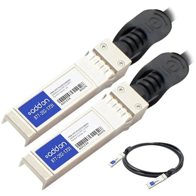 AddOn AddOn Twinaxial SFP+ SFP+ 3.3 ft network ethernet cable for Palo PA-5020 PA-5050 — product photo