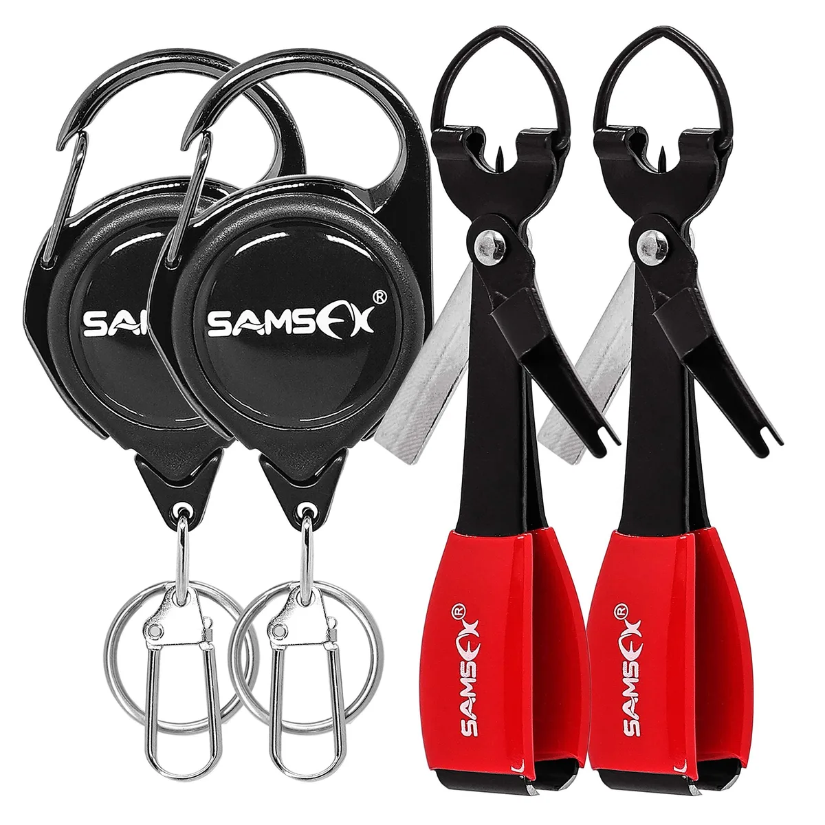  SAMSFX PH-A-KT Knot Tying Tool Kit Black 2pcs with Zinger Retractors — product photo