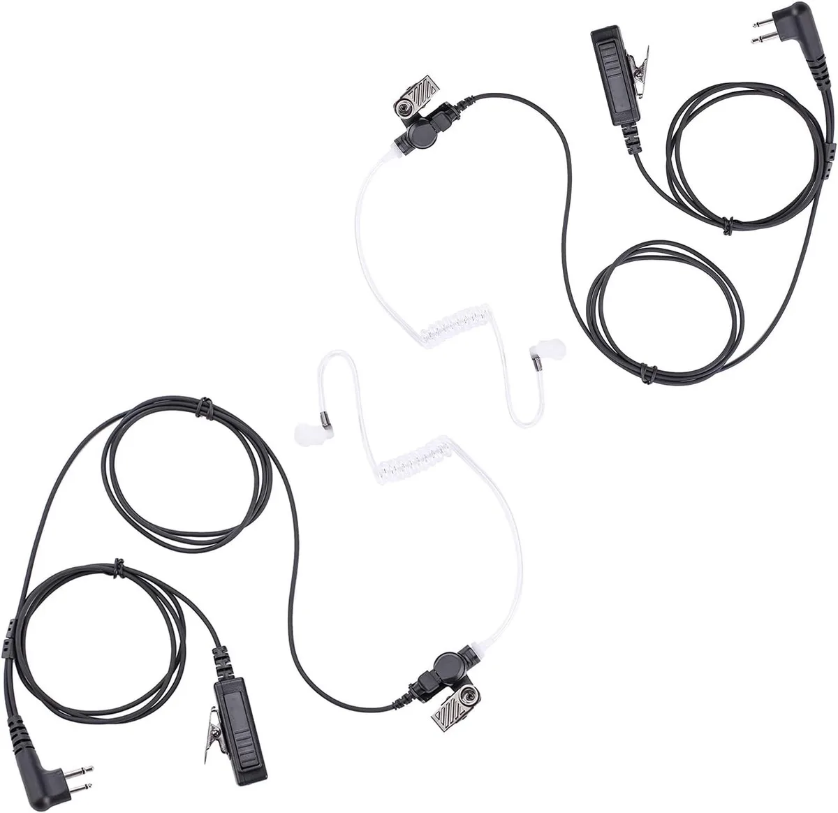usbroway usbroway DTR650 RDM2070D 2-Wire Surveillance Earpiece 2 Pin Headset (2 Pack) — product photo