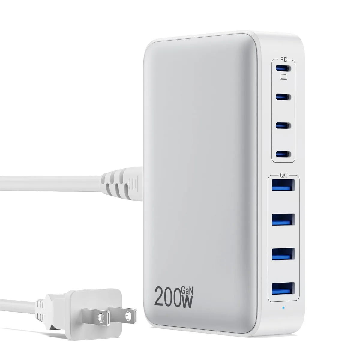  Dell HX100P7 200W 8-Port GaN III USB-C Power Adapter — product photo